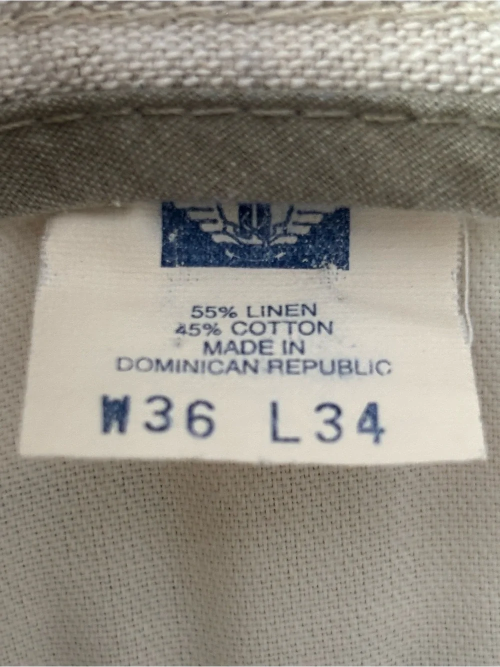 Vintage Dockers Men's Khakis Light Beige Linen-Blend
